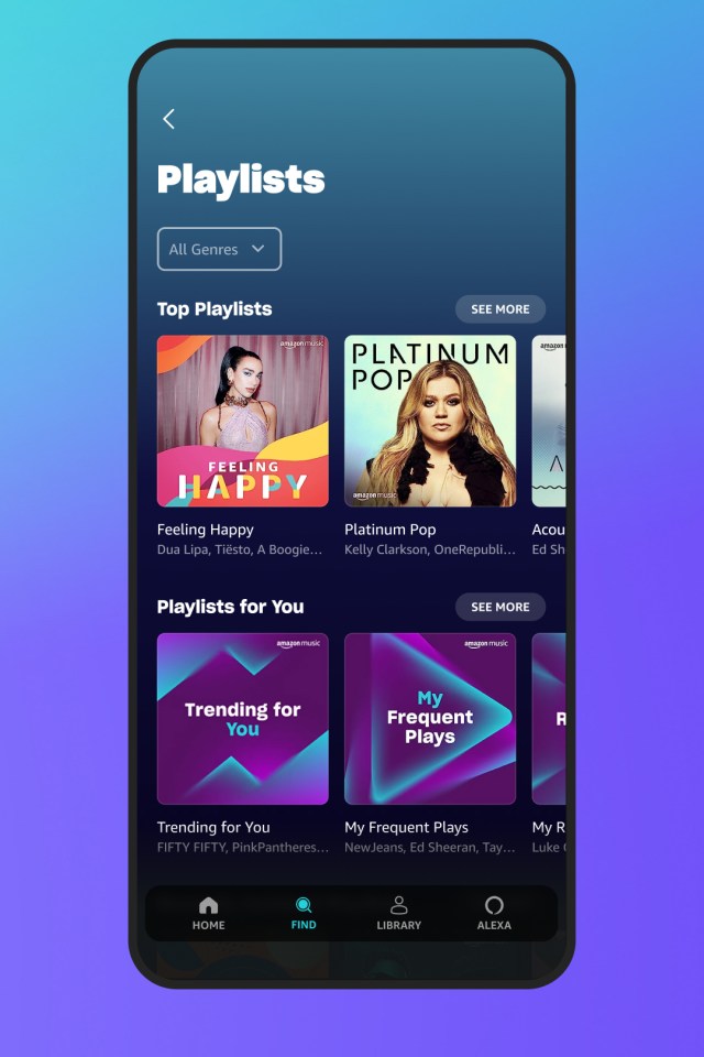 You can listen to playlists or specific songs – and it'll work on Amazon Fire Sticks, smartphones, and Alexa-powered speakers