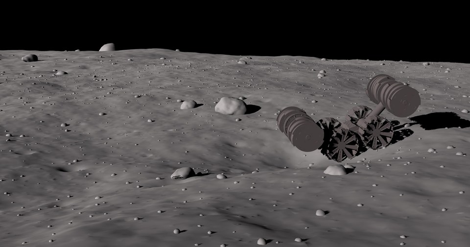 Nasa hopes to use mining robots to harvest regolith from the lunar surface