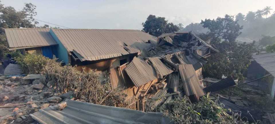 Several villages and buildings were destroyed after Mount Lewotobi Laki Laki erupted on Flores Island, Indonesia