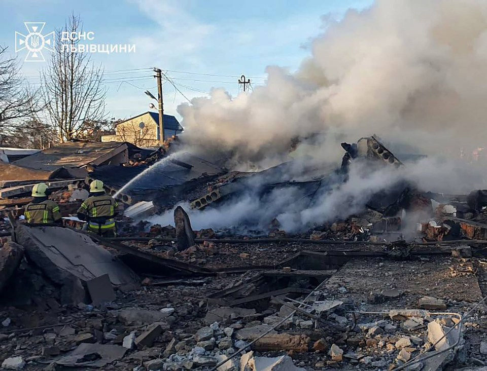 The Lviv region was also badly hit with one woman being reported as dead