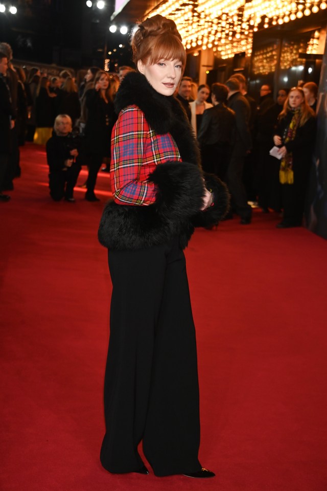 Girls Aloud star Nicola Roberts put on a tartan and fur combo display