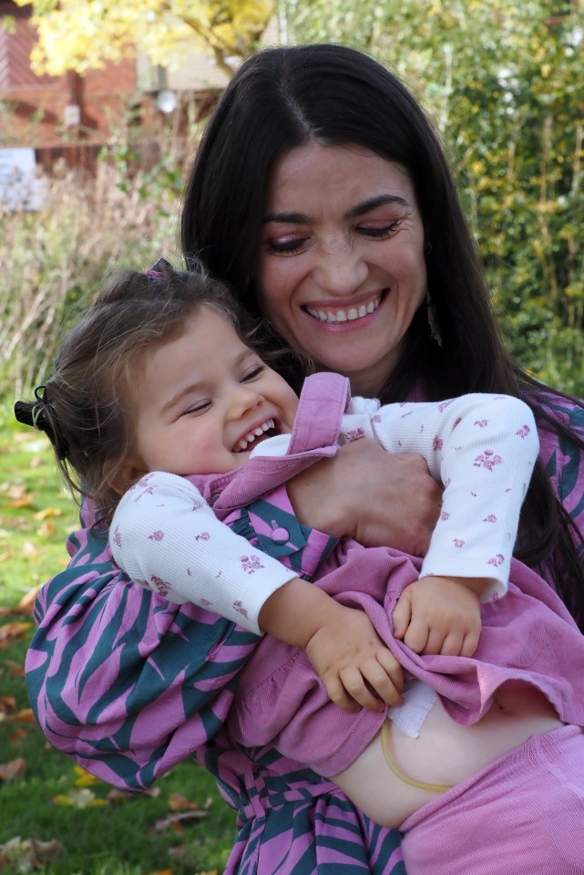 Three-year-old Aria Flyn, pictured here with her mum Andreea Halunga, has been diagnosed with a unique form of mitochondrial disease