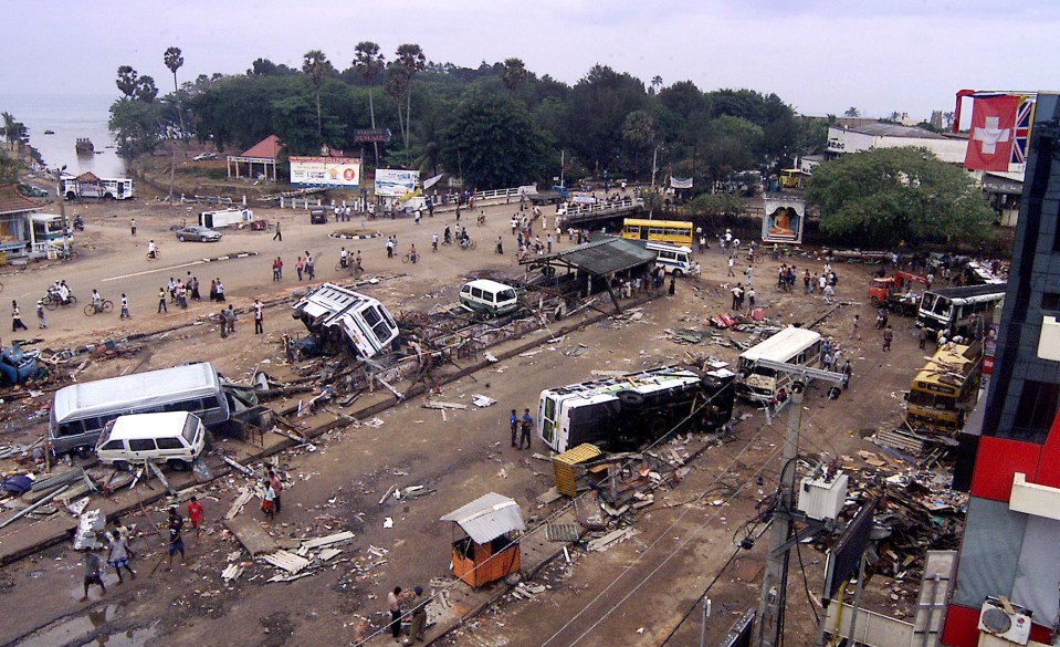 Sri Lanka, an island nation in the Indian Ocean, was also hit hard by tsunami