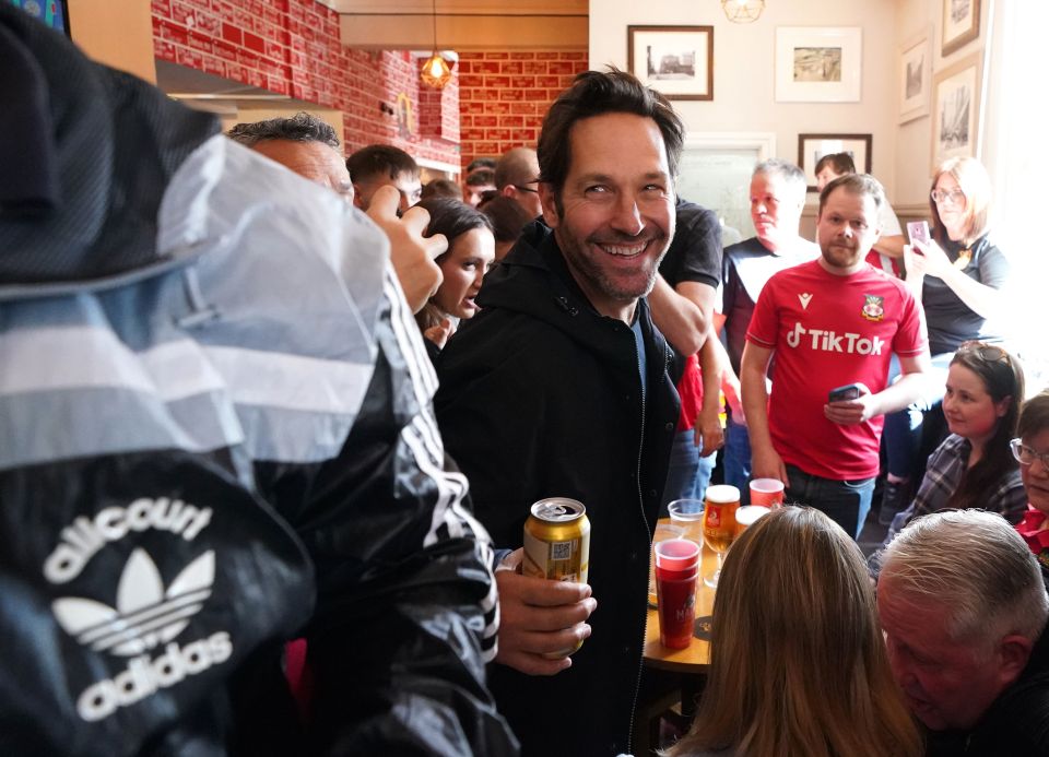 Actors like Paul Rudd (pictured) have been spotted at games and sharing pints with fans in local pubs