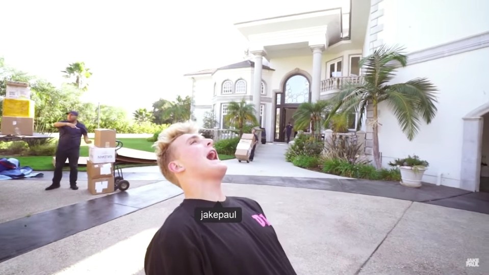 Outside Jake Paul’s Calabasas mansion where he terrorised his neighbours with wild parties