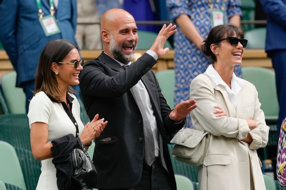 Cristina, daughter Maria and Pep enjoyed Wimbledon earlier this summer