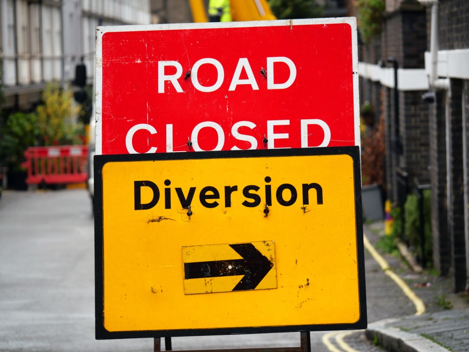 A major road has been closed, with traffic diverted some seven miles