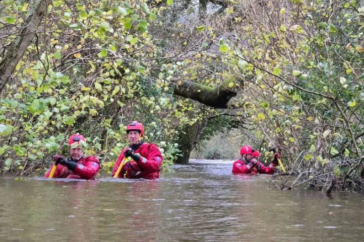 Rescue workers in north Wales yesterday