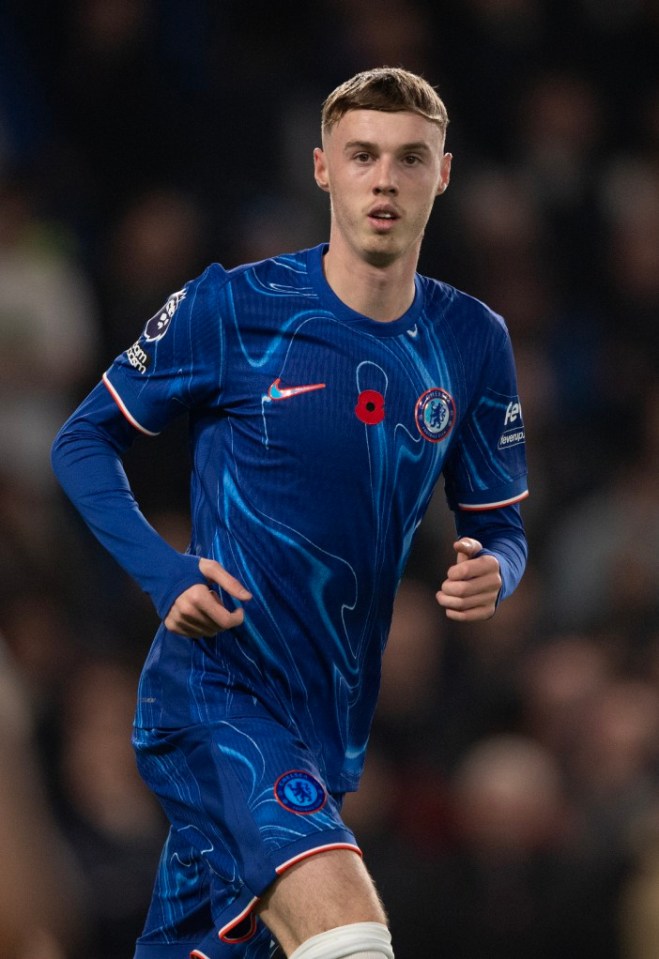 LONDON, ENGLAND - NOVEMBER 10:  Cole Palmer of Chelsea during the Premier League match between Chelsea FC and Arsenal FC at Stamford Bridge on November 10, 2024 in London, England. (Photo by Visionhaus/Getty Images)