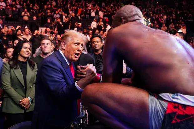 Jones shook hands with the President elected as he congratulated him on his win