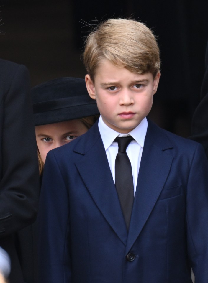 Prince George during the State Funeral of Queen Elizabeth II in 2022 in London