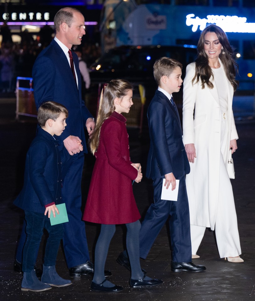 Kate is set to be joined by husband Prince William and other senior royals to film the festive extravaganza, the royals seen last year