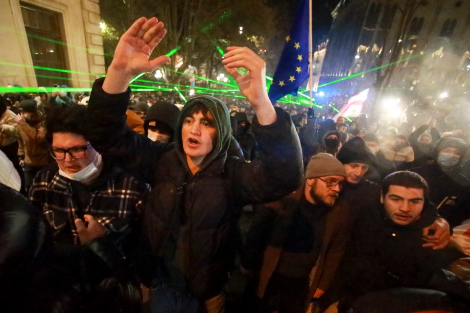 Protesters poured into the capital's streets