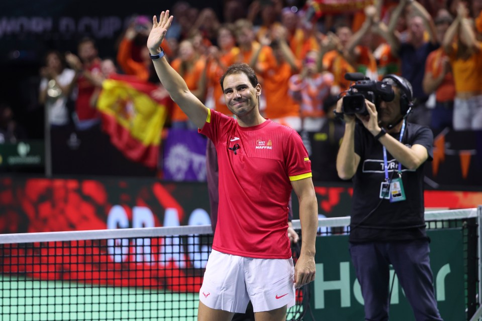 Nadal waved goodbye and was given a classy tribute