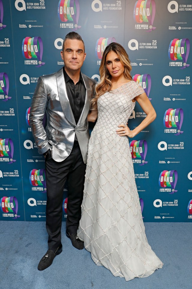 Robbie with Ayda, who he credits with turning his life around, in 2018