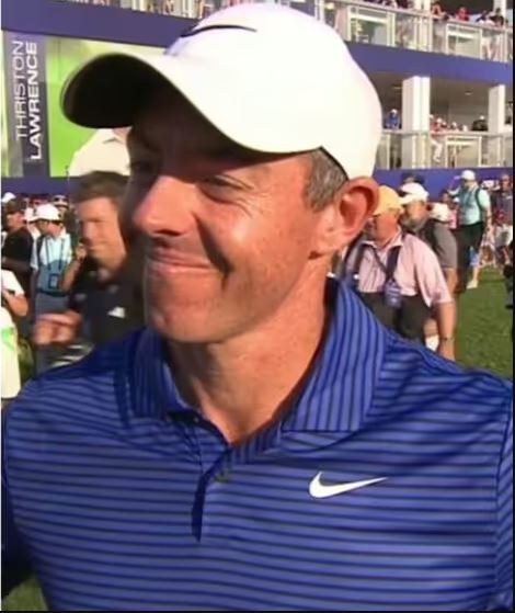 Rory McIlroy gave an emotional interview after his win