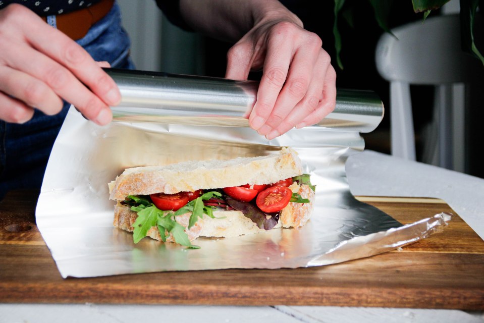 Wrapping your lunch in foil for the next day could put you at risk of consuming potentially harmful bacteria