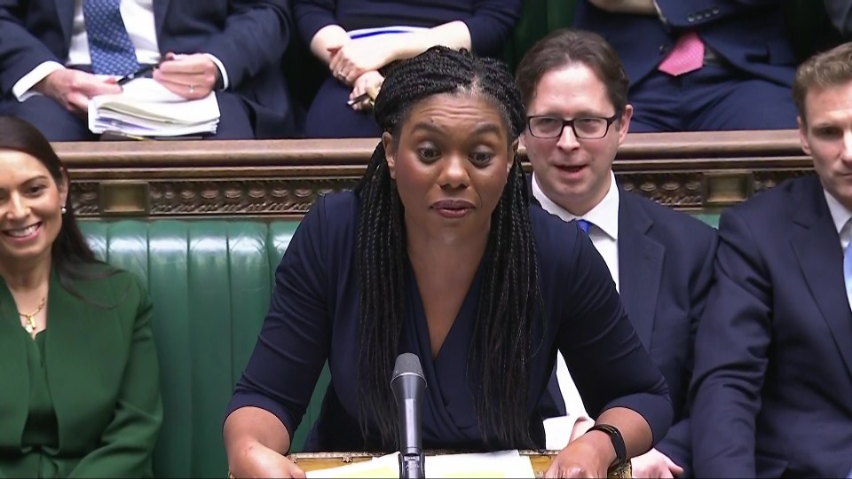 Tory leader Kemi Badenoch faces Sir Keir Starmer in the House of Commons