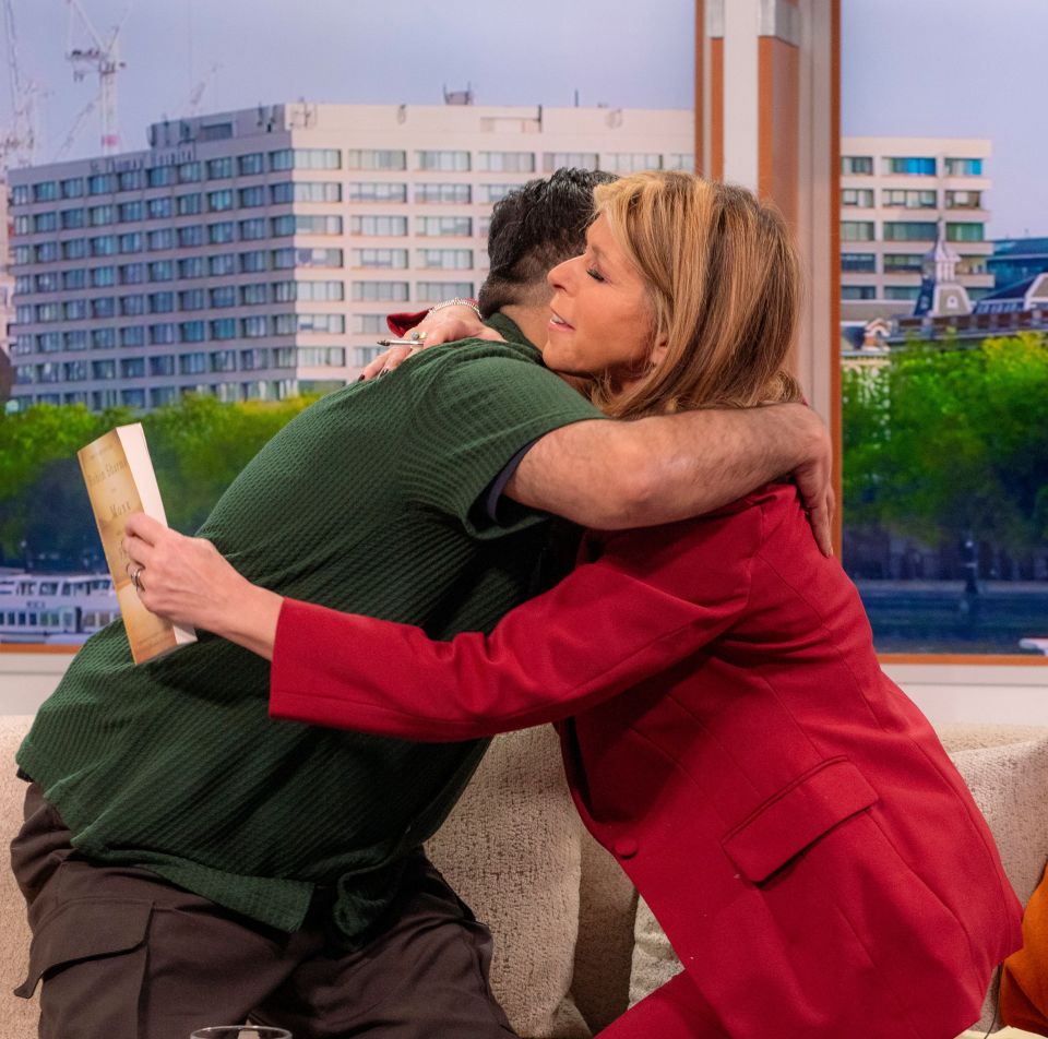 It came as presenter Kate Garraway enjoyed a hug with former I'm A Celeb star Naughty Boy