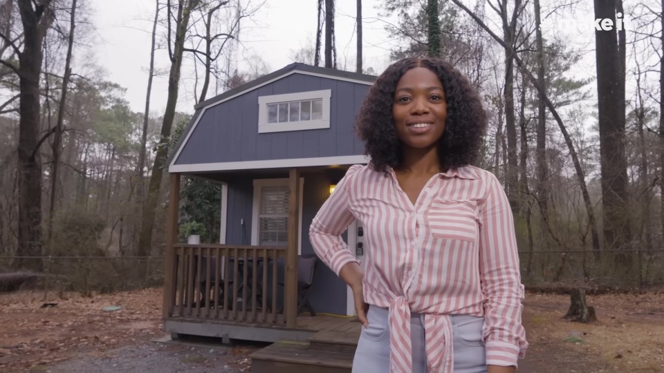 Precious built herself a tiny home