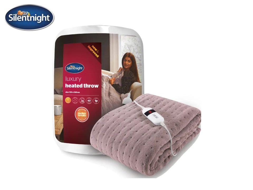 The Silentnight Luxury Heated Throw has nine heat settings