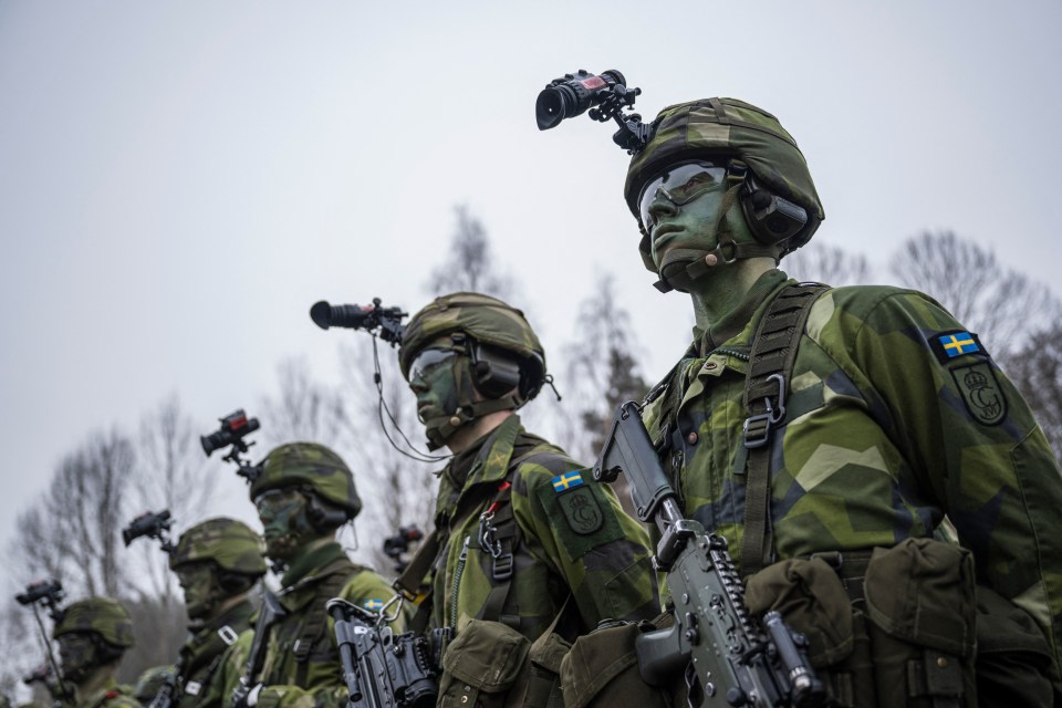 Soldiers from the Swedish Armed Forces in Stockholm