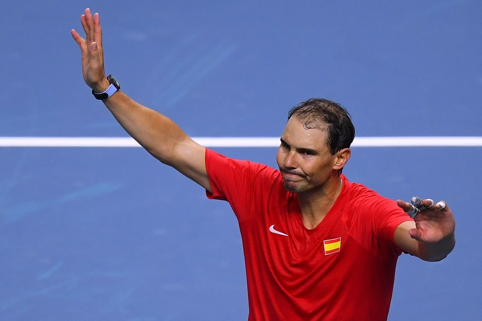 Rafael Nadal bid an emotional farewell to tennis