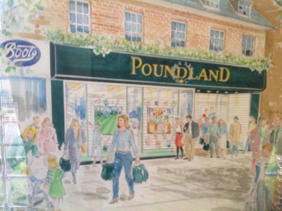 an artist 's impression of a poundland store