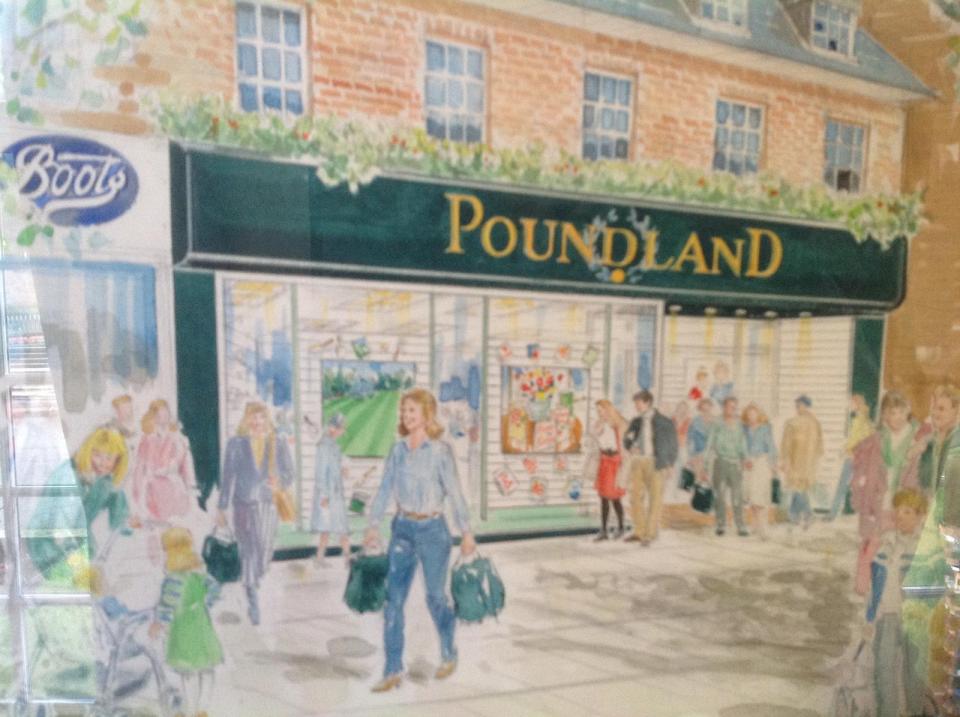 An illustration of what an early Poundland store could look like