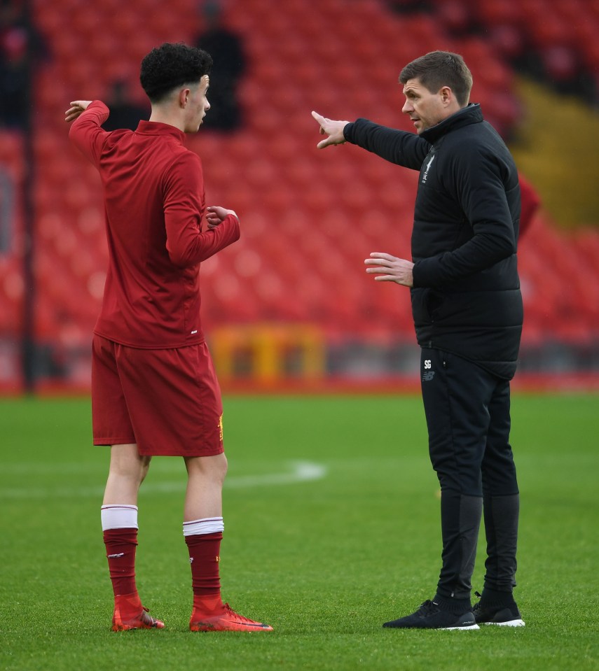 Steven Gerrard has a huge influence on Jones when the Reds legend coached the U18s