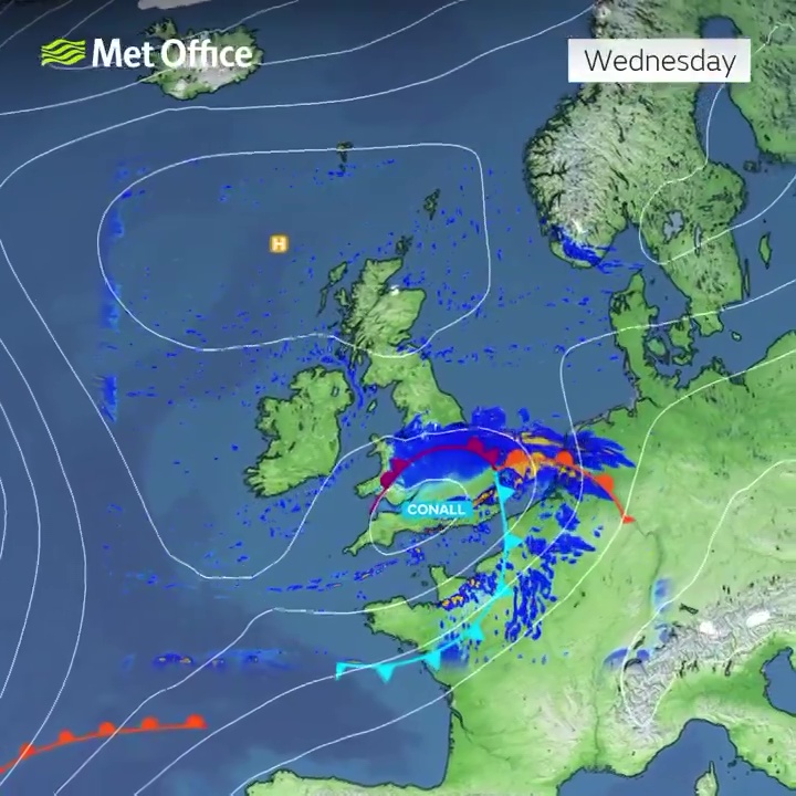 Storm Conall will bring 2 weeks' worth of rain in 24 hours tonight