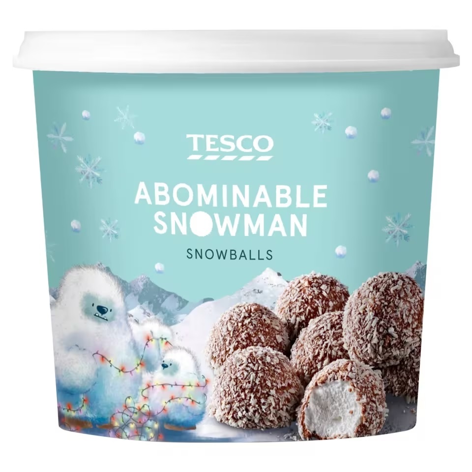 Tesco's Abominable Snowman snowballs are perfect for Christmas snacks