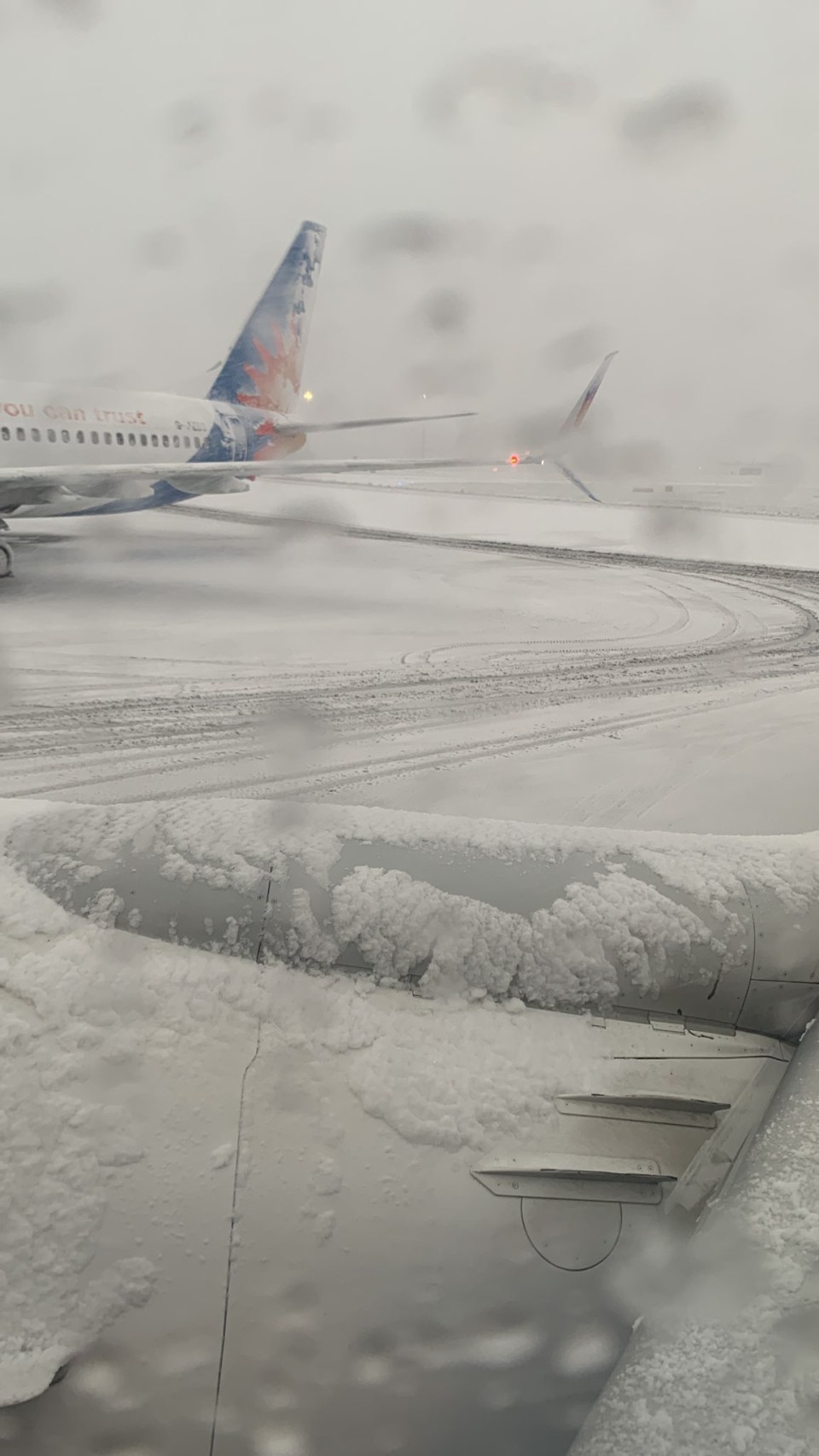 Flights have been cancelled at Newcastle Airport, while other planes are being diverted