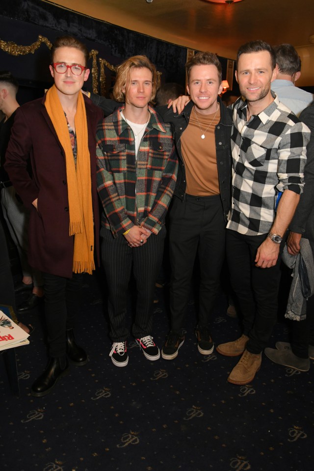 Danny with his McFly bandmates, Tom Fletcher, Dougie Poynter and Harry Judd