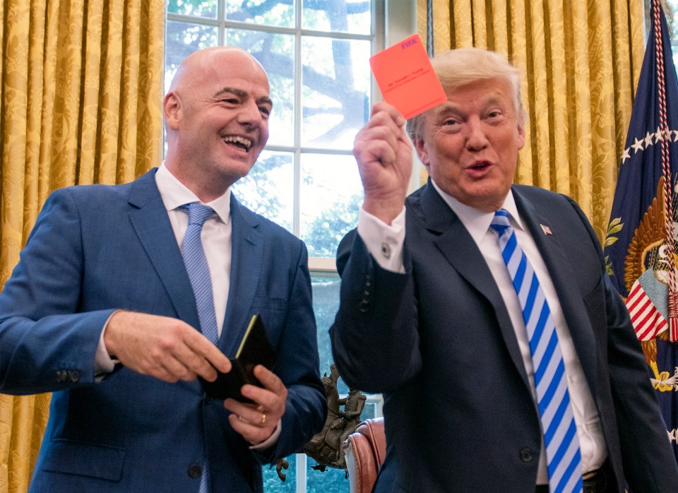 Fifa chief Gianni Infantino was quick to congratulate Trump ahead of the 2026 World Cup