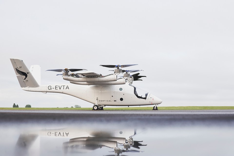 The flying taxis work using a system of propellers and electric motors