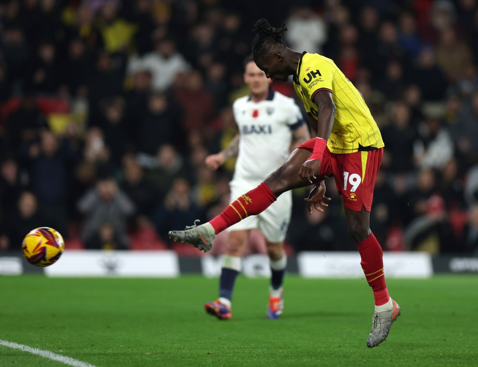 Vakoun Issouf Bayo opened the scoring in Watford's 2-2 draw with Plymouth on Friday