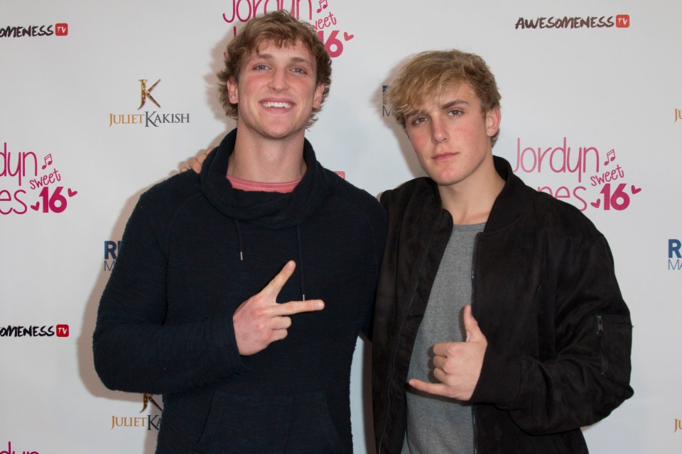 Brothers Logan Paul (L) and Jake Paul pictured together who described their dad as a "menace"