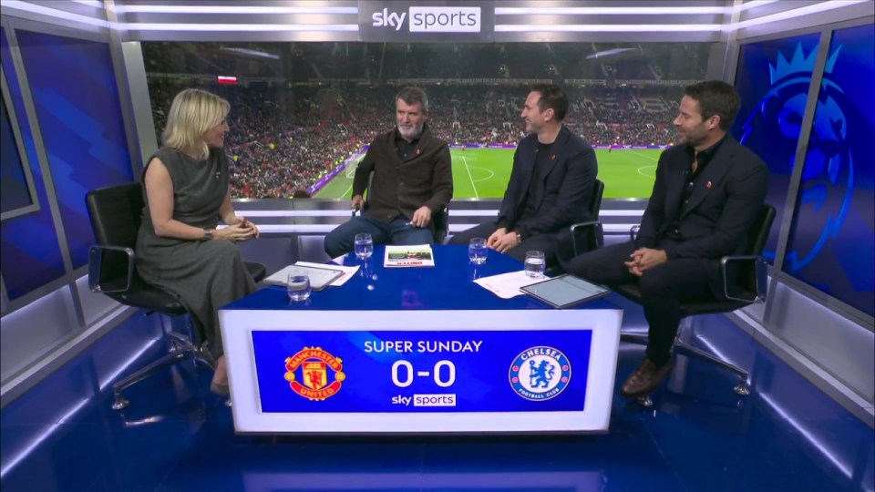 Frank Lampard's reaction to Roy Keane fuming at being called 'Cardi B' for outfit choice at Man Utd vs Chelsea, , //x.com/SkySportsPL/status/1853127097536921895