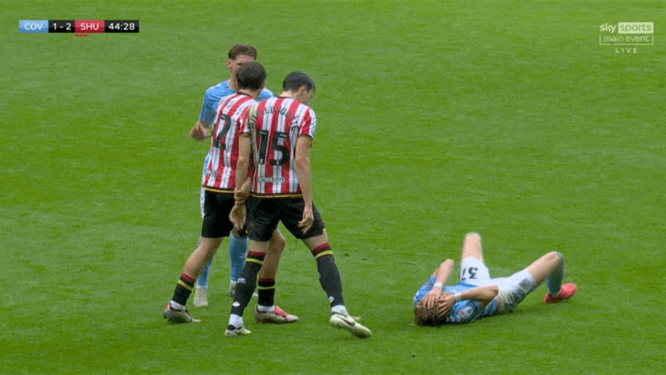 The Coventry man then hit the deck to spark a huge fight