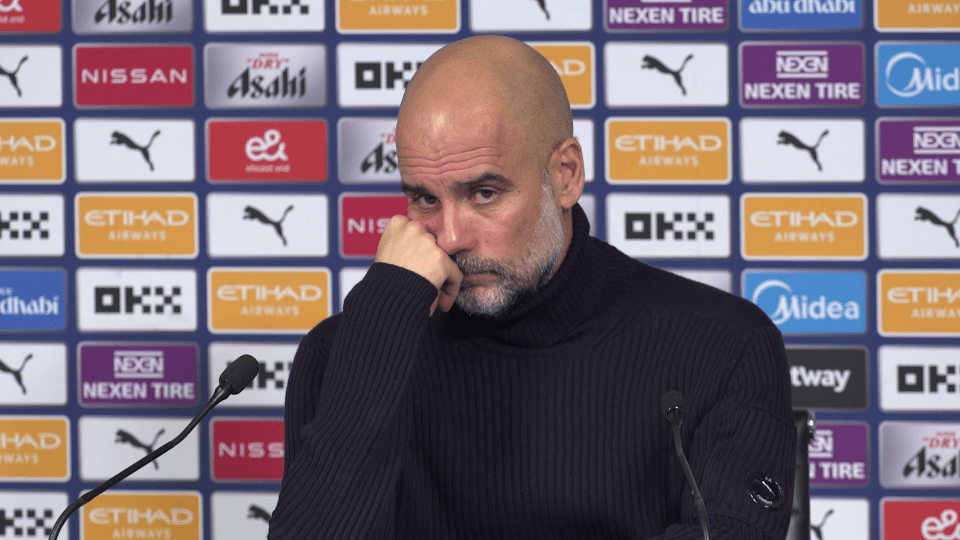 Pep Guardiola was far from happy after losing a fifth game in a row