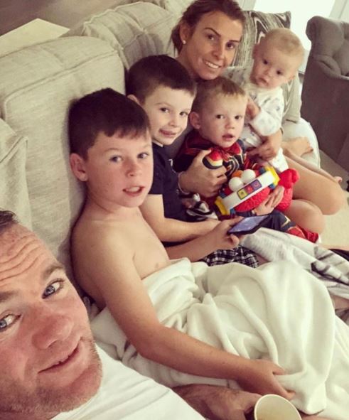 Wayne and Coleen Rooney with their sons