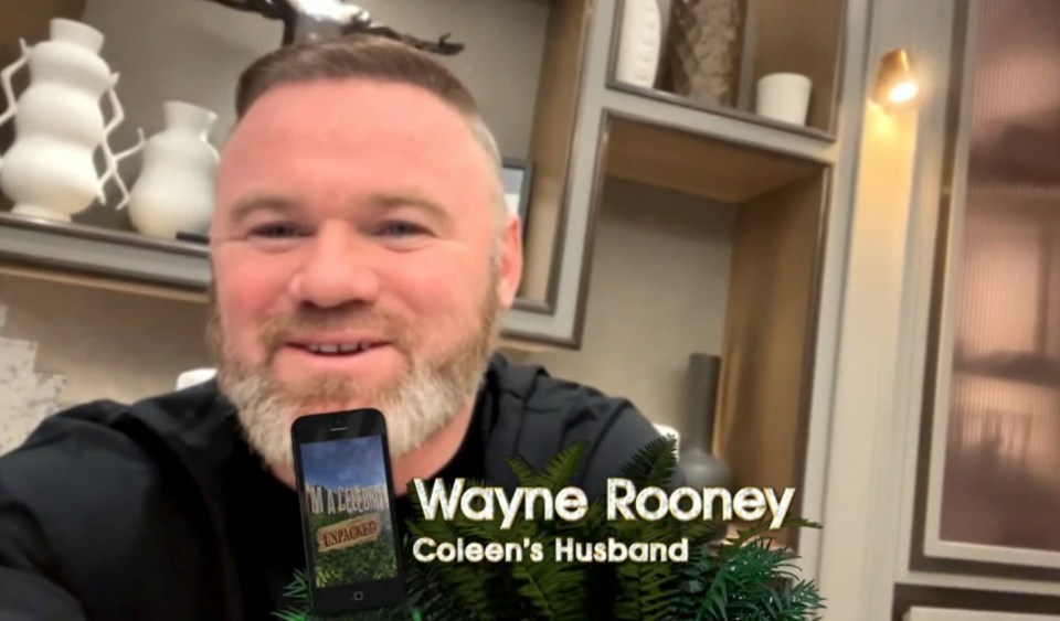 Wayne appeared via video link on I am a Celeb spin off show