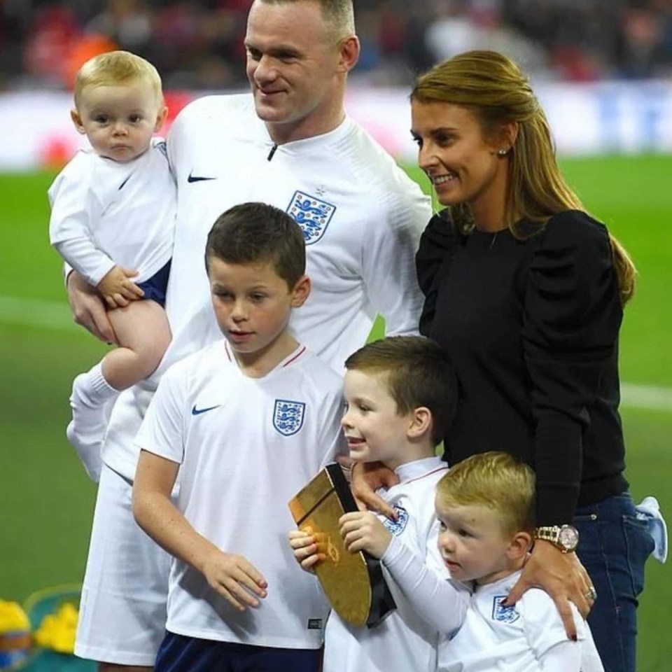 Wayne and Coleen Rooney with their four sons