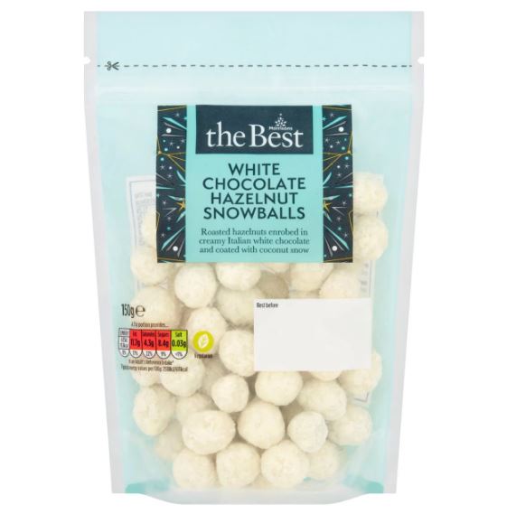 White Chocolate hazelnuts snowballs