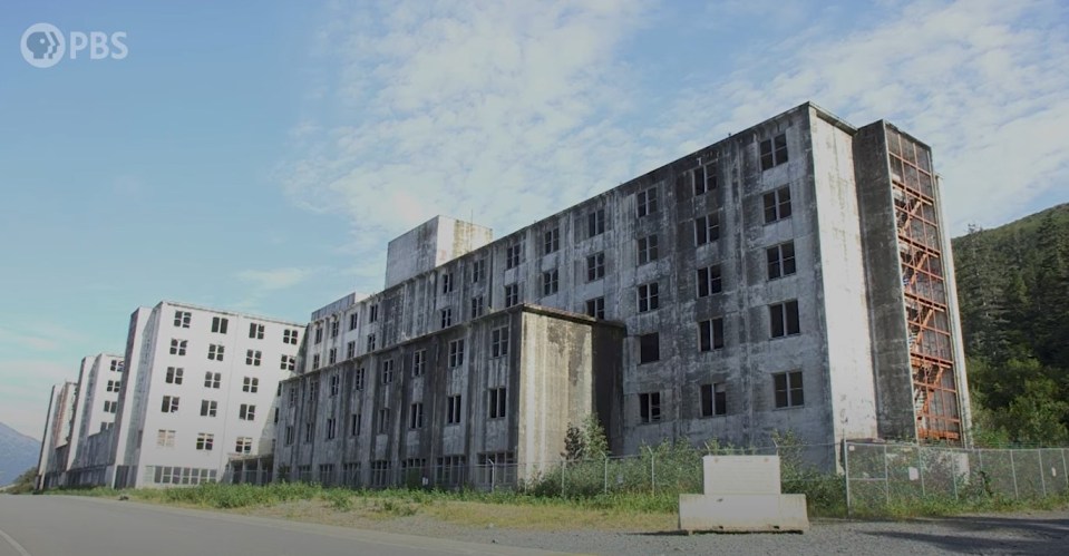 Abandoned building in Whittier, Alaska.