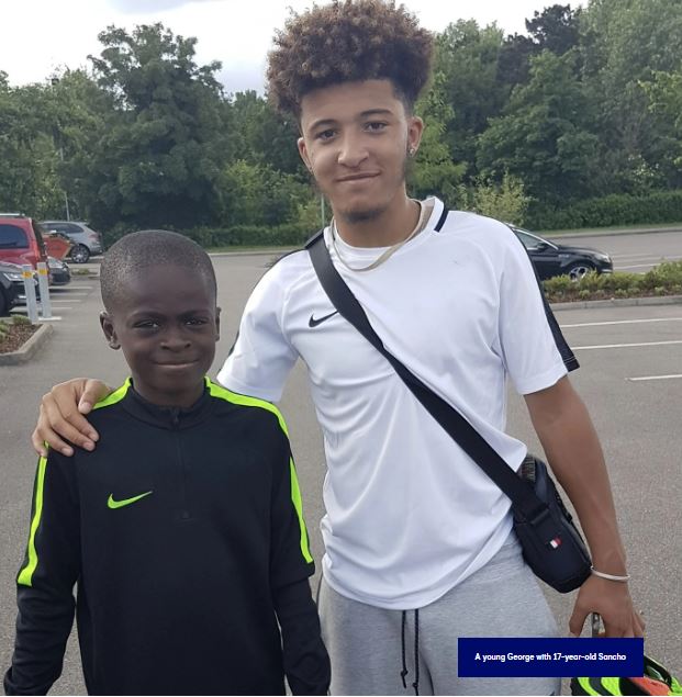 Jadon Sancho did not know back in 2017 that he would one day be team-mates with this boy