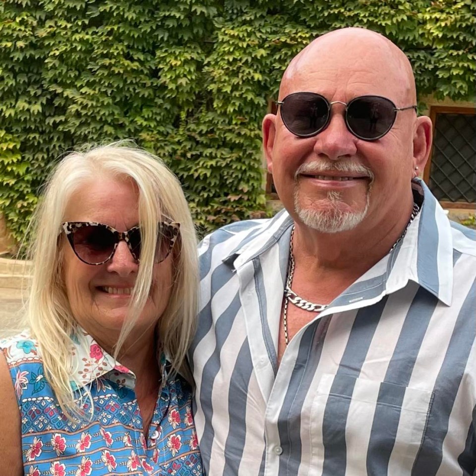 Danny’s dad Alan pictured with his current wife Sharon