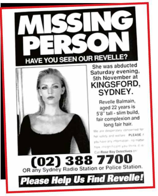 A missing poster from when Revelle disappeared