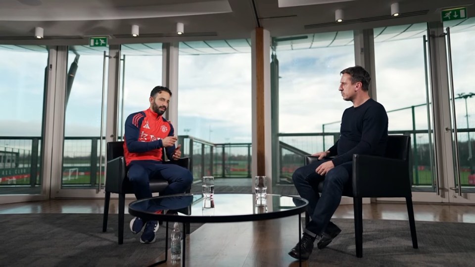 Gary Neville apologised for his comments on Marcus Rashford and Casemiro during a chat with Ruben Amorim